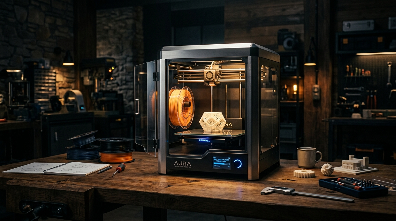 Estúdio profissional de impressão 3D e estoque de peças para impressora 3D