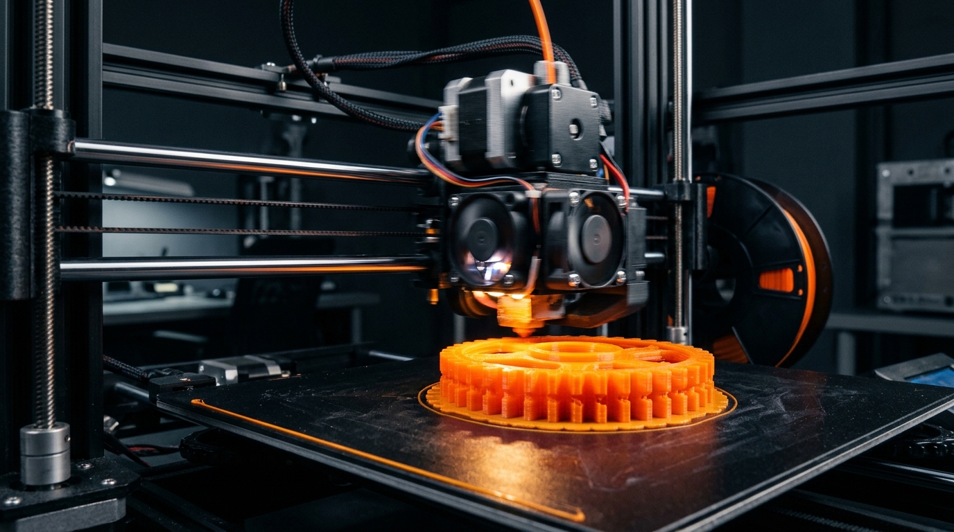 Impressora 3D em operação